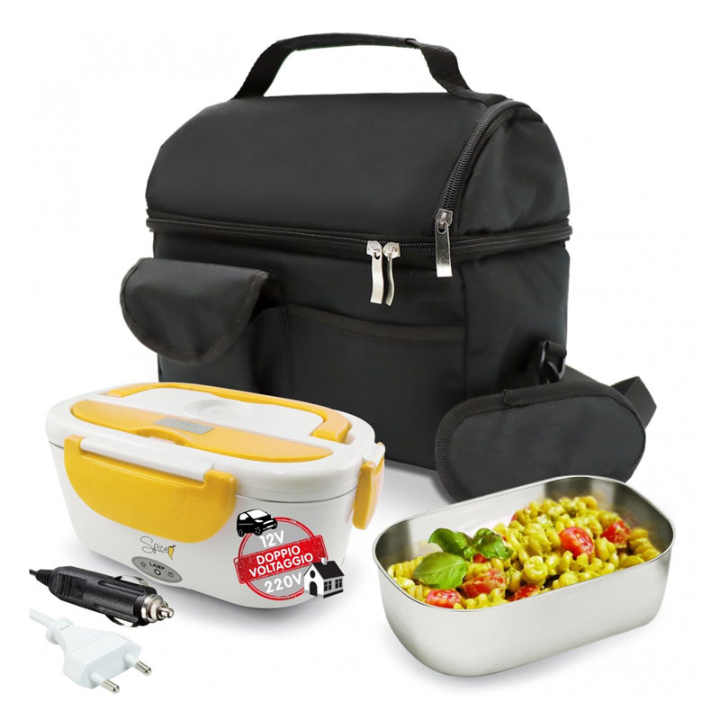 Spice Amarillo INOX Elektrischer Speisewärmer – Edelstahl, 1,5 Liter, 220V, Mit Besteckfach